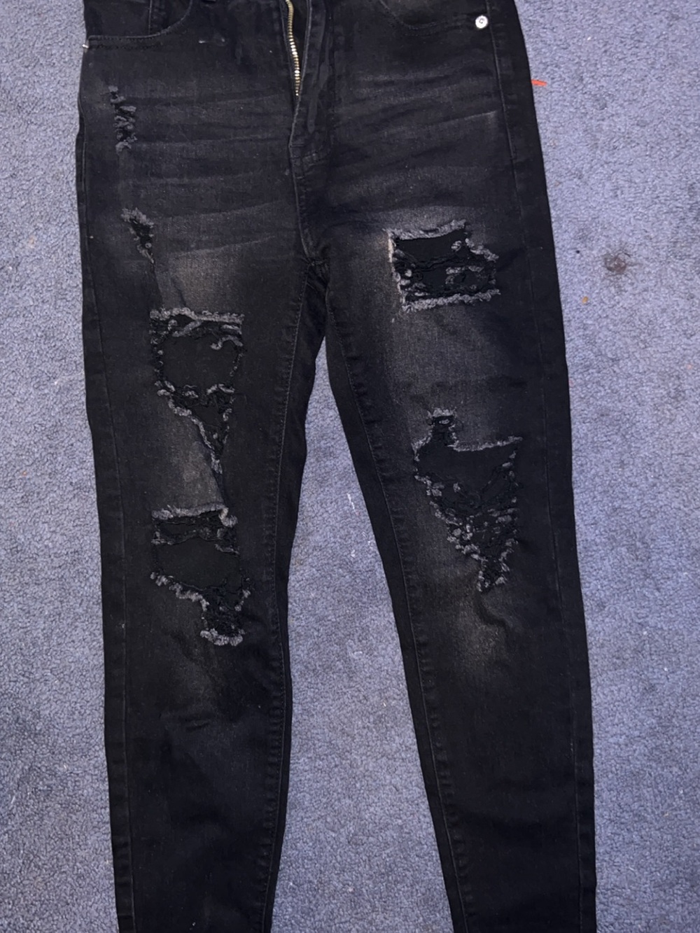 SHEIN Black Ripped Skinny Jeans size XS